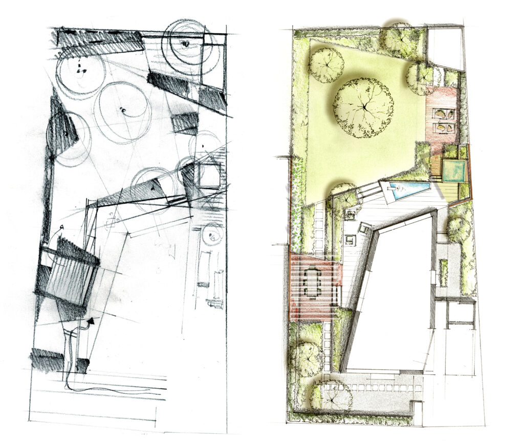 von der Skizze zur Zeichnung